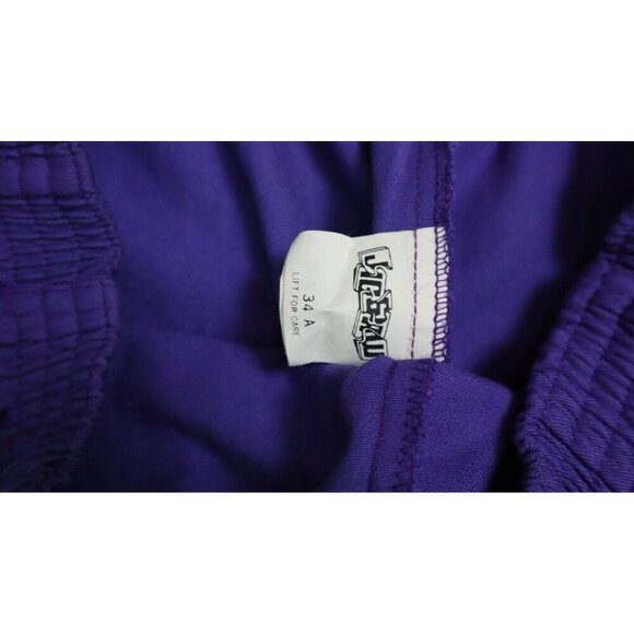 WOMEN'S PURPLE ELASTIC WAIST PULL-ON KHAKI PANTS - JIGSAW - SIZE 34 - Picture 3 of 4